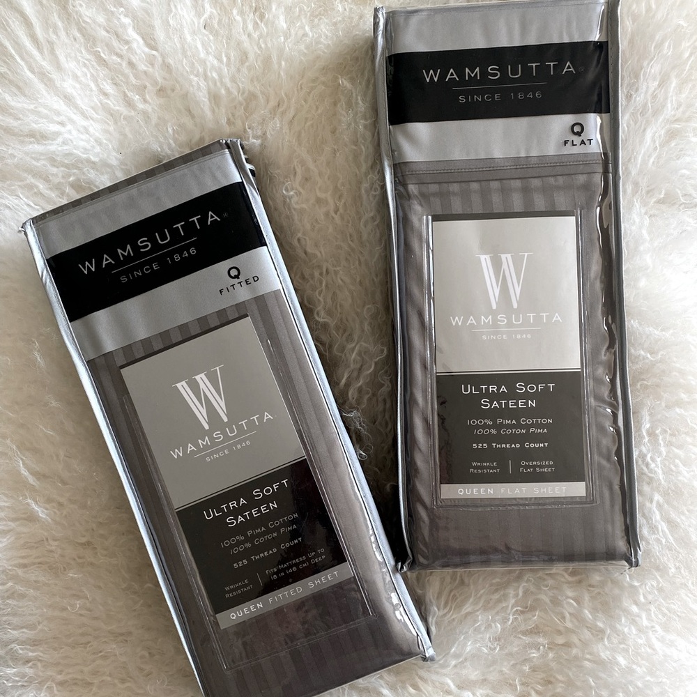 Wamsutta Queen Sheet Set in Gray.
